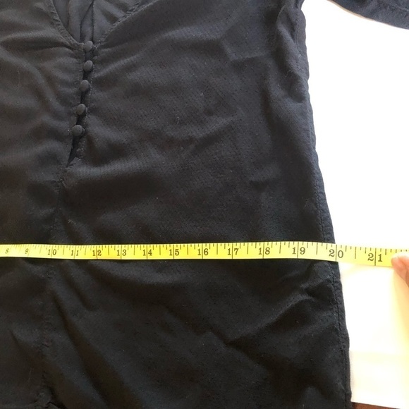 Lulus She Means Business Black Sheer Button-Front Hi-Low Top Size S - Picture 14 of 16